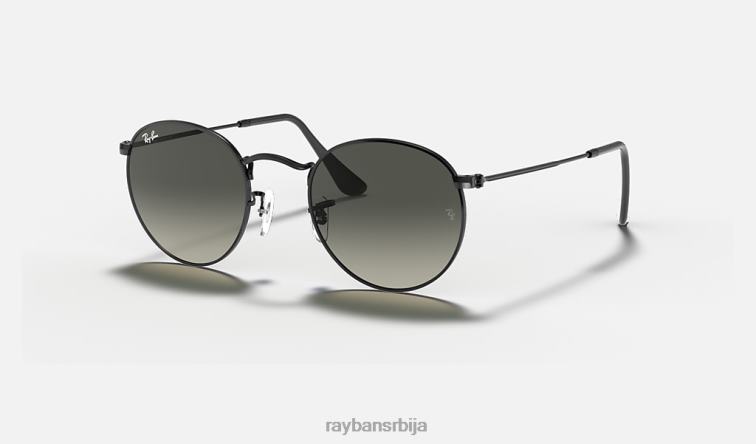 Ray-Ban округла равна сочива P0HP638 наочаре за сунце полирана црно/сива мушкарци