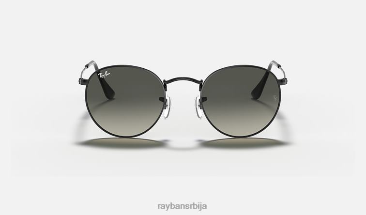 Ray-Ban округла равна сочива P0HP638 наочаре за сунце полирана црно/сива мушкарци