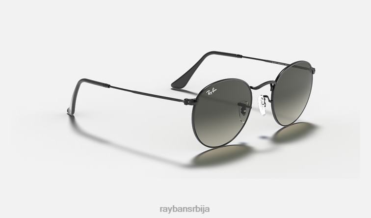 Ray-Ban округла равна сочива P0HP638 наочаре за сунце полирана црно/сива мушкарци