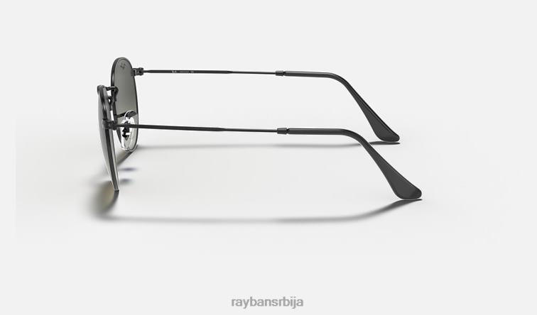 Ray-Ban округла равна сочива P0HP638 наочаре за сунце полирана црно/сива мушкарци