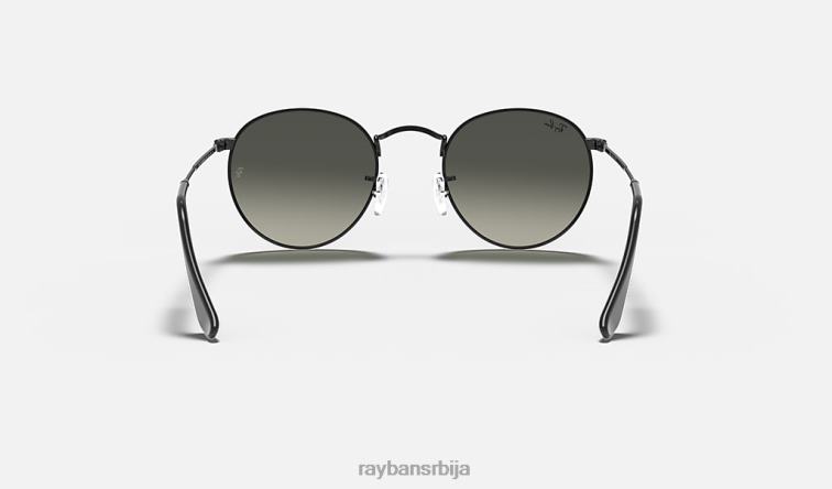 Ray-Ban округла равна сочива P0HP638 наочаре за сунце полирана црно/сива мушкарци