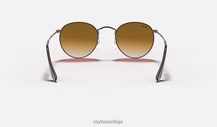 Ray-Ban округла равна сочива P0HP639 наочаре за сунце углачан гунметал/светло браон мушкарци