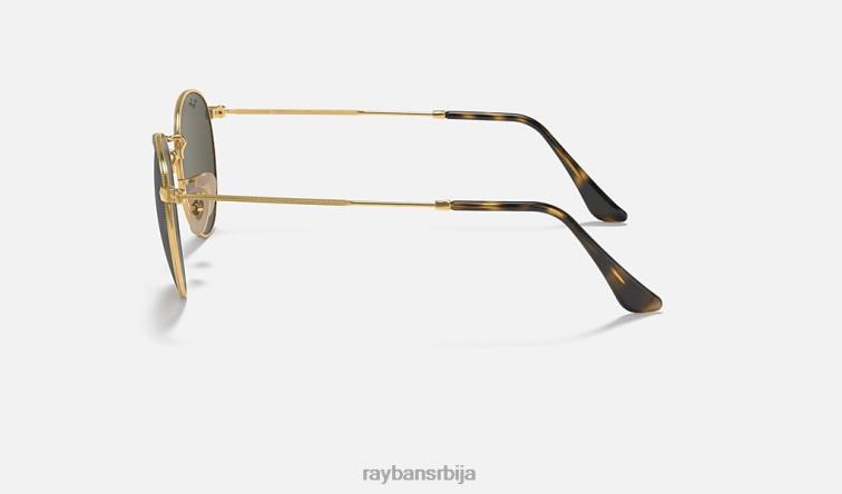 Ray-Ban округла равна сочива P0HP642 наочаре за сунце полирано злато/сребро мушкарци