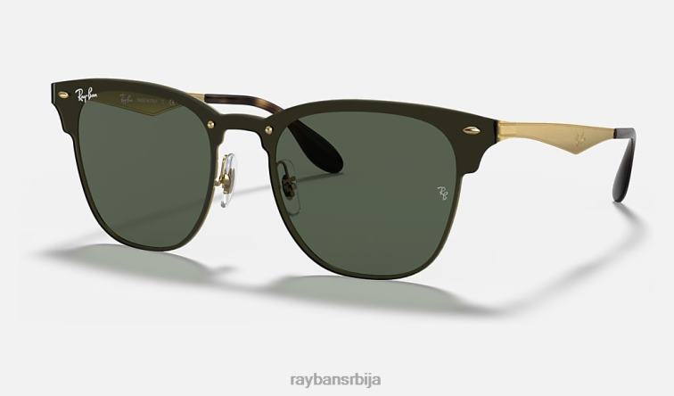 Ray-Ban блазе цлубмастер P0HP648 наочаре за сунце полирано златно/зелено мушкарци