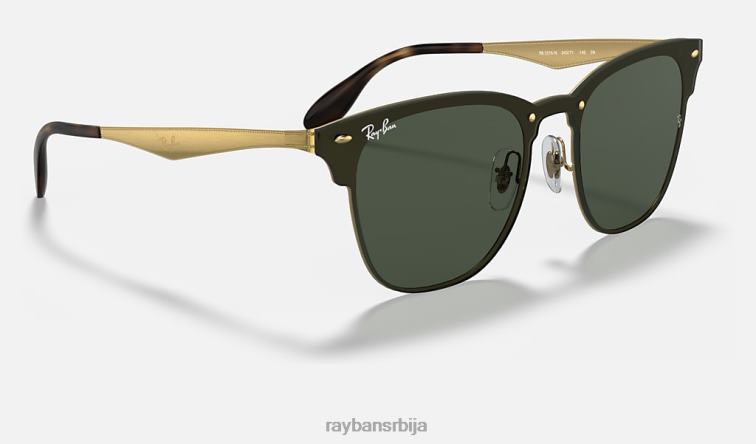 Ray-Ban блазе цлубмастер P0HP648 наочаре за сунце полирано златно/зелено мушкарци