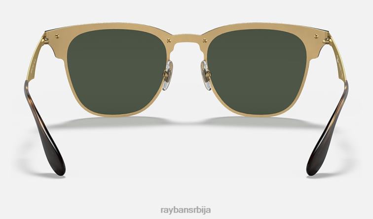 Ray-Ban блазе цлубмастер P0HP648 наочаре за сунце полирано златно/зелено мушкарци