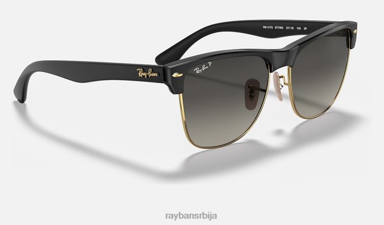 Ray-Ban цлубмастер оверсизед P0HP660 наочаре за сунце мат црна/сива мушкарци