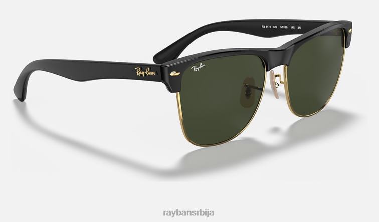 Ray-Ban цлубмастер оверсизед P0HP661 наочаре за сунце мат црна на златно/зеленој мушкарци
