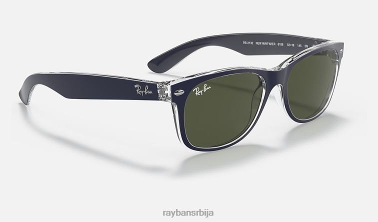 Ray-Ban нев ваифарер бицолор P0HP678 наочаре за сунце мат плава/зелена мушкарци