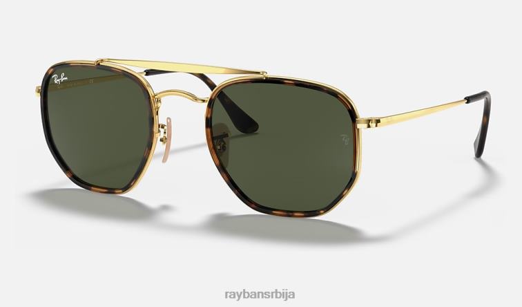 Ray-Ban маршал ии P0HP688 наочаре за сунце полирано златно/зелено мушкарци