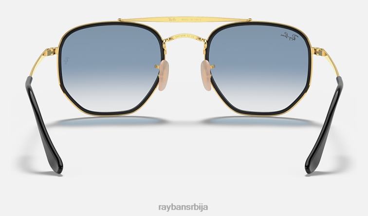Ray-Ban маршал ии P0HP689 наочаре за сунце полирано злато/светло плаво мушкарци