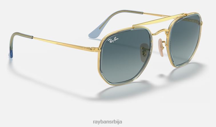 Ray-Ban маршал ии P0HP690 наочаре за сунце полирано златно/плаво мушкарци