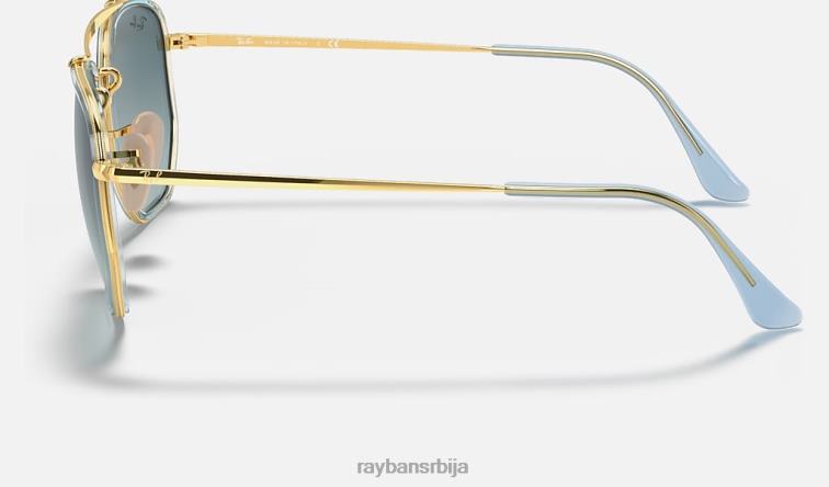 Ray-Ban маршал ии P0HP690 наочаре за сунце полирано златно/плаво мушкарци