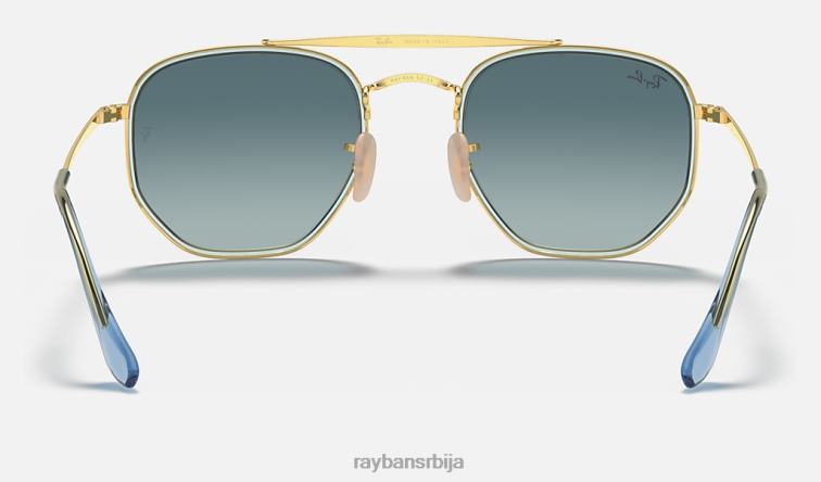 Ray-Ban маршал ии P0HP690 наочаре за сунце полирано златно/плаво мушкарци
