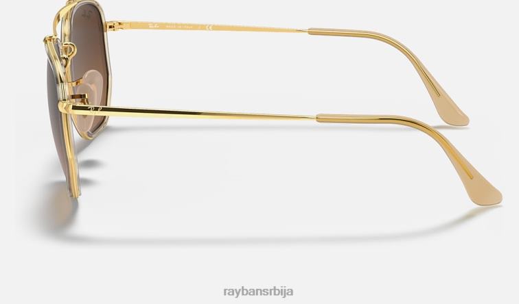 Ray-Ban маршал ии P0HP692 наочаре за сунце полирано злато/браон мушкарци