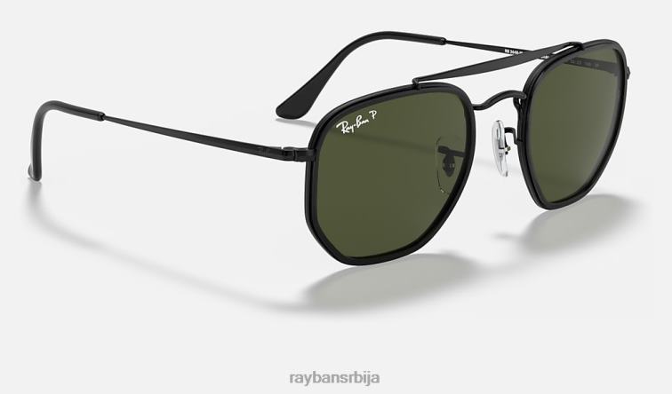 Ray-Ban маршал ии P0HP694 наочаре за сунце полирана црно/зелена мушкарци
