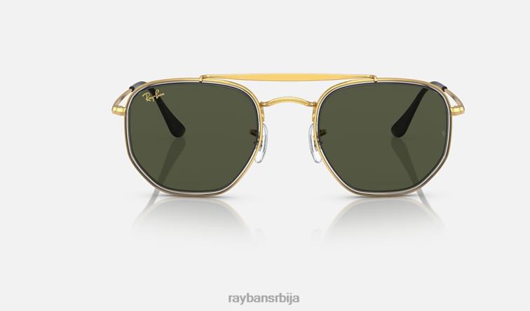 Ray-Ban маршал ии P0HP696 наочаре за сунце полирано златно/зелено мушкарци