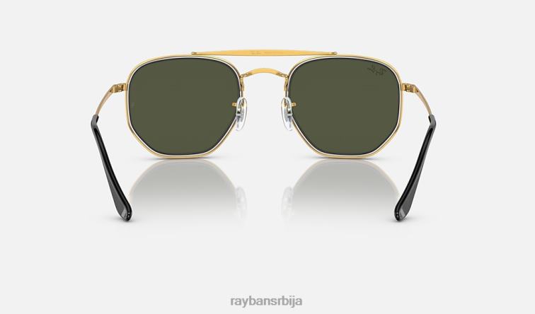 Ray-Ban маршал ии P0HP696 наочаре за сунце полирано златно/зелено мушкарци