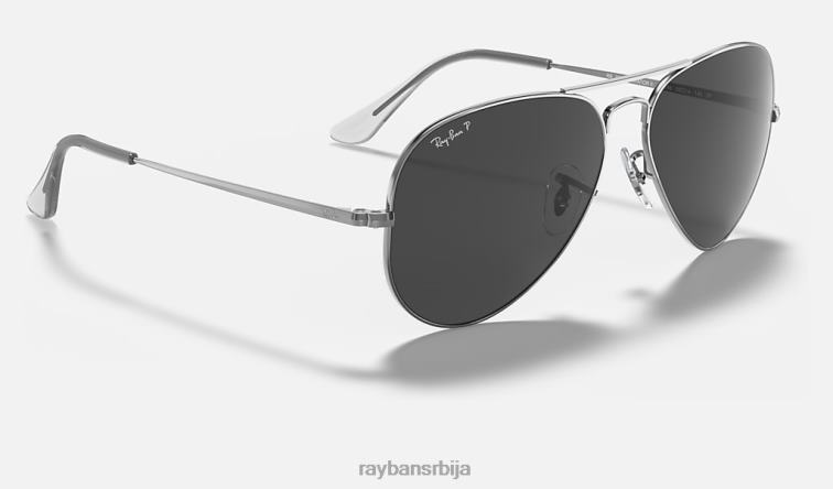 Ray-Ban авиатор метал ии P0HP697 наочаре за сунце углачан гунметал/црна мушкарци
