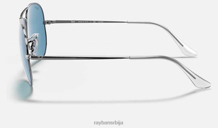 Ray-Ban авиатор метал ии P0HP698 наочаре за сунце углачан гунметал/плаво мушкарци
