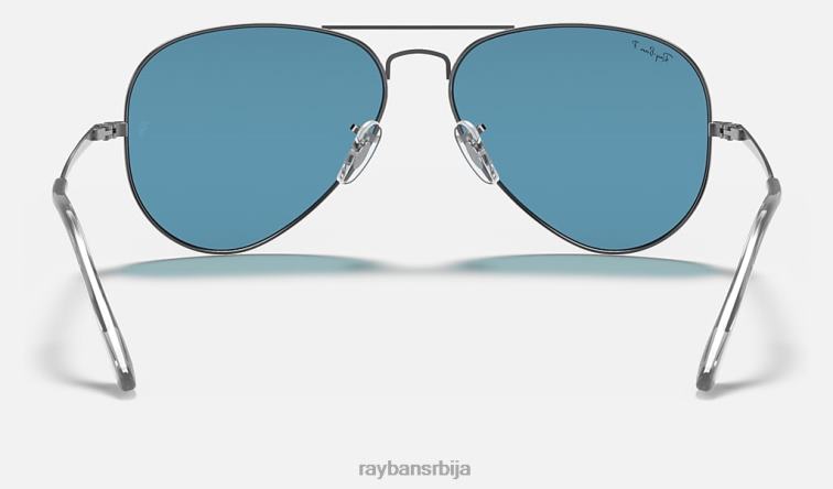 Ray-Ban авиатор метал ии P0HP698 наочаре за сунце углачан гунметал/плаво мушкарци