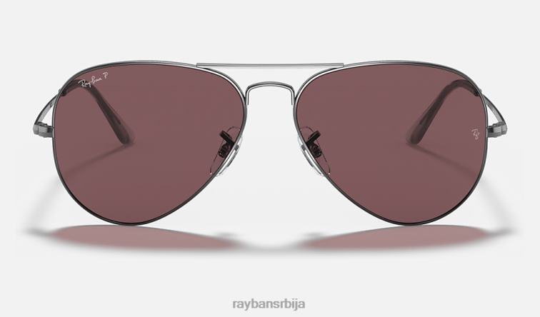 Ray-Ban авиатор метал ии P0HP699 наочаре за сунце углачан гунметал/виолет мушкарци