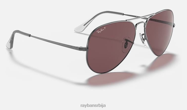 Ray-Ban авиатор метал ии P0HP699 наочаре за сунце углачан гунметал/виолет мушкарци