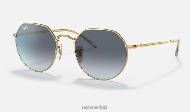 Ray-Ban Јацк P0HP70 наочаре за сунце полирано златно/плаво/сиво мушкарци