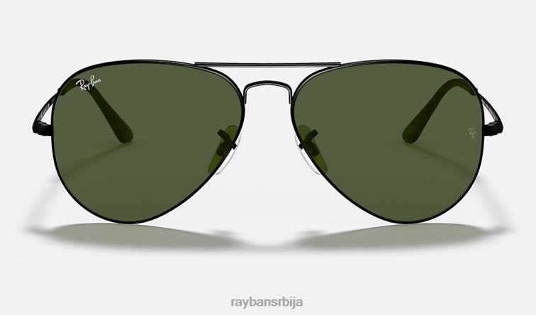 Ray-Ban авиатор метал ии P0HP700 наочаре за сунце полирана црно/зелена мушкарци