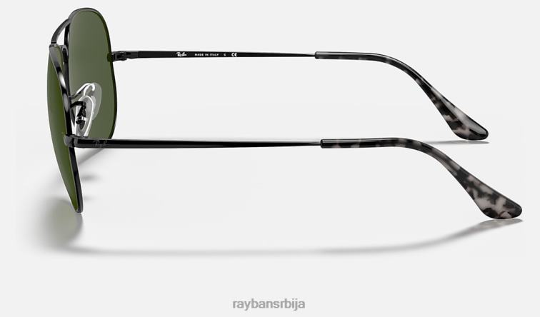 Ray-Ban авиатор метал ии P0HP700 наочаре за сунце полирана црно/зелена мушкарци