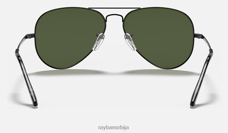 Ray-Ban авиатор метал ии P0HP700 наочаре за сунце полирана црно/зелена мушкарци