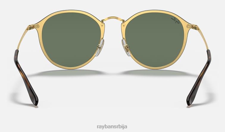 Ray-Ban планути округло P0HP707 наочаре за сунце полирано златно/зелено мушкарци