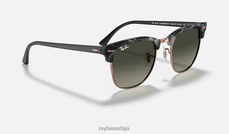 Ray-Ban цлубмастер флецк P0HP717 наочаре за сунце полирано сиво зелено/сиво мушкарци