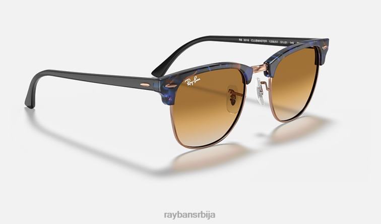 Ray-Ban цлубмастер флецк P0HP718 наочаре за сунце полирано браон/плаво/светло браон мушкарци