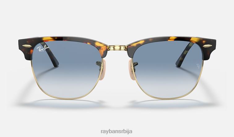 Ray-Ban цлубмастер флецк P0HP719 наочаре за сунце полирана жута хавана/светло плава мушкарци