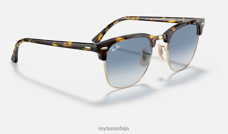 Ray-Ban цлубмастер флецк P0HP719 наочаре за сунце полирана жута хавана/светло плава мушкарци
