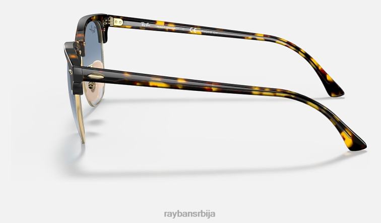 Ray-Ban цлубмастер флецк P0HP719 наочаре за сунце полирана жута хавана/светло плава мушкарци