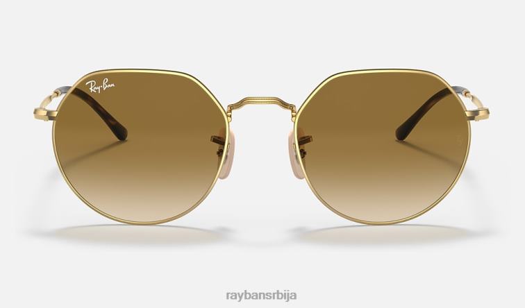 Ray-Ban Јацк P0HP71 наочаре за сунце полирано злато/браон мушкарци