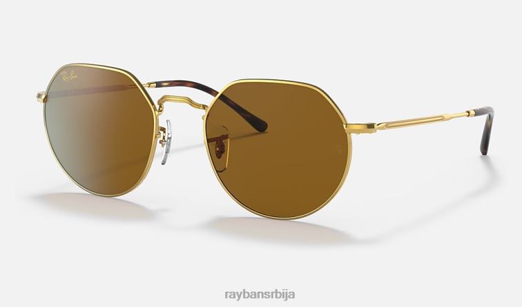 Ray-Ban Јацк P0HP72 наочаре за сунце полирано злато/браон мушкарци