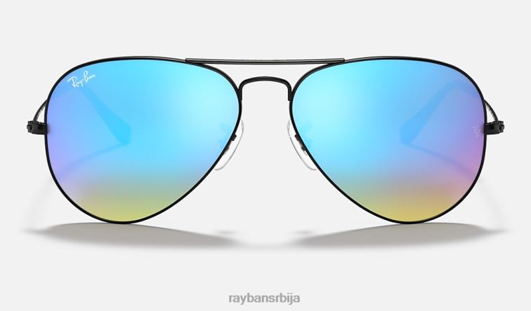 Ray-Ban градијент сочива авиатора P0HP737 наочаре за сунце полирана црно/плава мушкарци