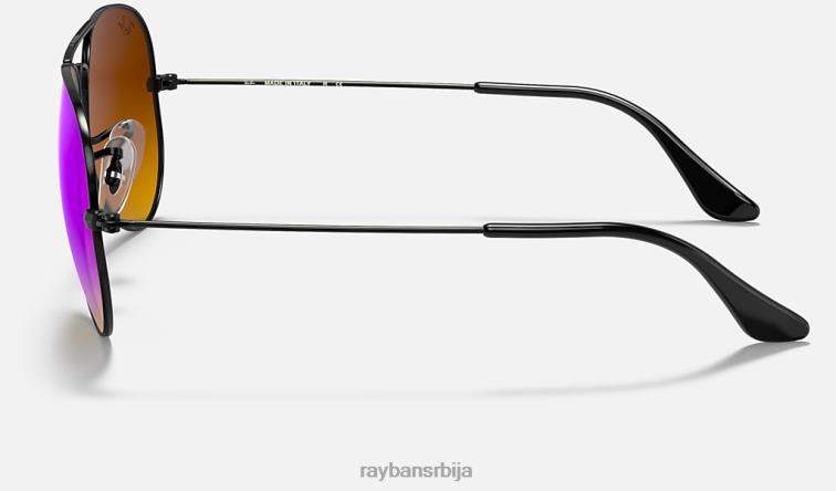 Ray-Ban градијент сочива авиатора P0HP737 наочаре за сунце полирана црно/плава мушкарци