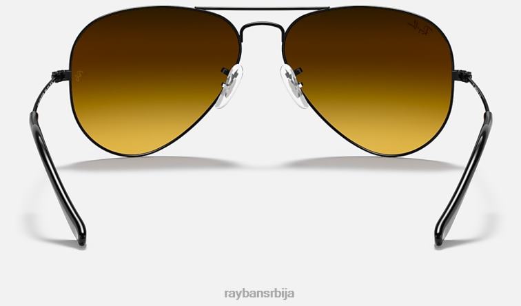 Ray-Ban градијент сочива авиатора P0HP737 наочаре за сунце полирана црно/плава мушкарци