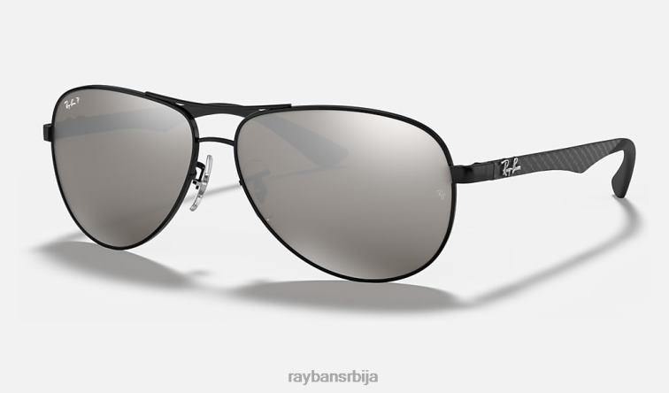 Ray-Ban карбонска влакна P0HP751 наочаре за сунце полирана црно/сива мушкарци