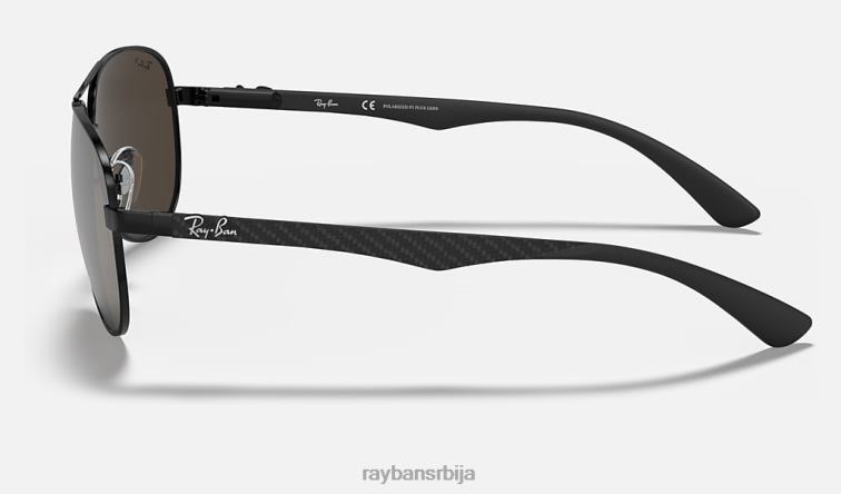 Ray-Ban карбонска влакна P0HP751 наочаре за сунце полирана црно/сива мушкарци