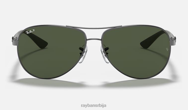 Ray-Ban карбонска влакна P0HP752 наочаре за сунце углачан гунметал/зелено мушкарци