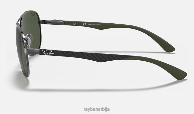 Ray-Ban карбонска влакна P0HP752 наочаре за сунце углачан гунметал/зелено мушкарци