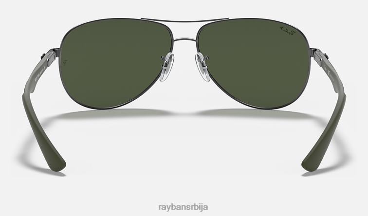 Ray-Ban карбонска влакна P0HP752 наочаре за сунце углачан гунметал/зелено мушкарци