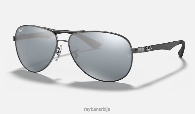 Ray-Ban карбонска влакна P0HP753 наочаре за сунце углачан гунметал/сребро мушкарци