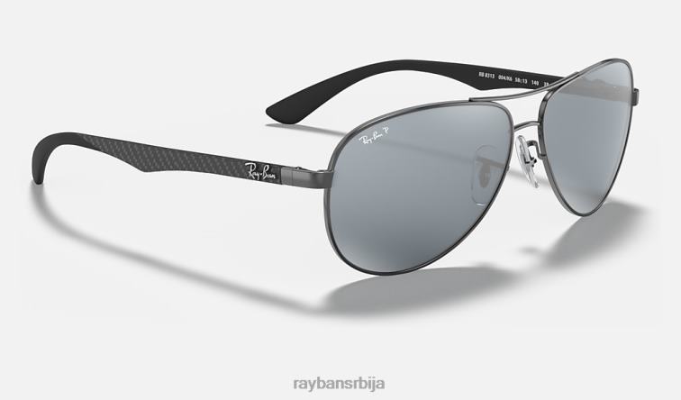 Ray-Ban карбонска влакна P0HP753 наочаре за сунце углачан гунметал/сребро мушкарци