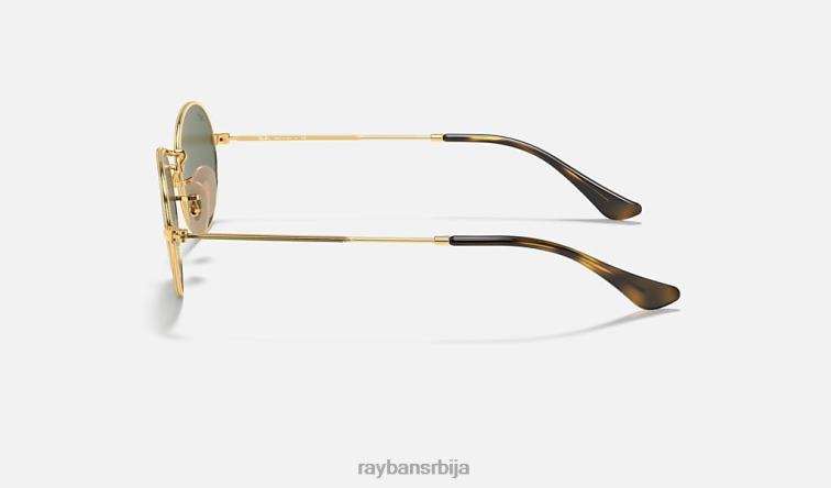 Ray-Ban овална равна сочива P0HP759 наочаре за сунце полирано златно/зелено мушкарци